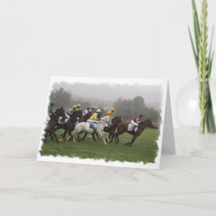 Carte de voeux de terrain du cheval de course