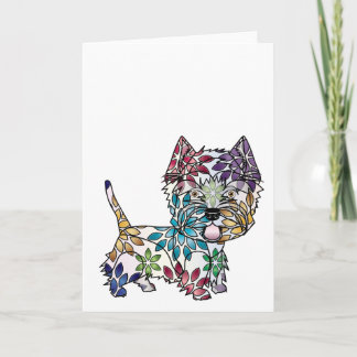 Carte de voeux de Terrier blanc de montagne