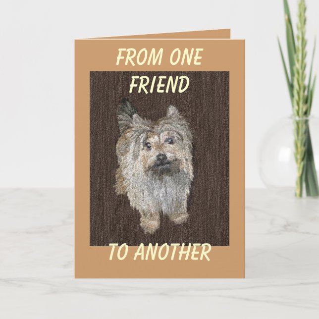 Carte de voeux de Terrier de cairn (Devant)