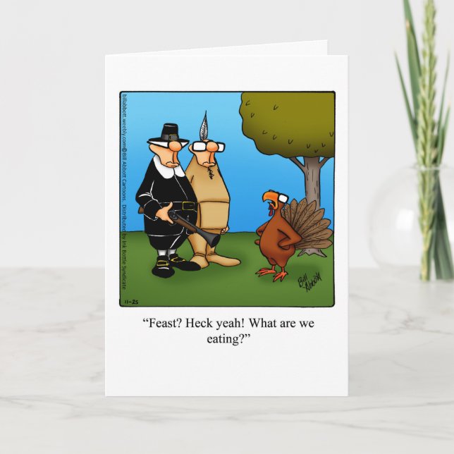 Carte de voeux de Thanksgiving amusante "Spectickl (Devant)