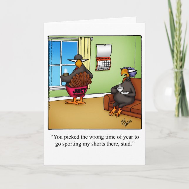 Carte de voeux de Thanksgiving amusante "Spectickl (Devant)