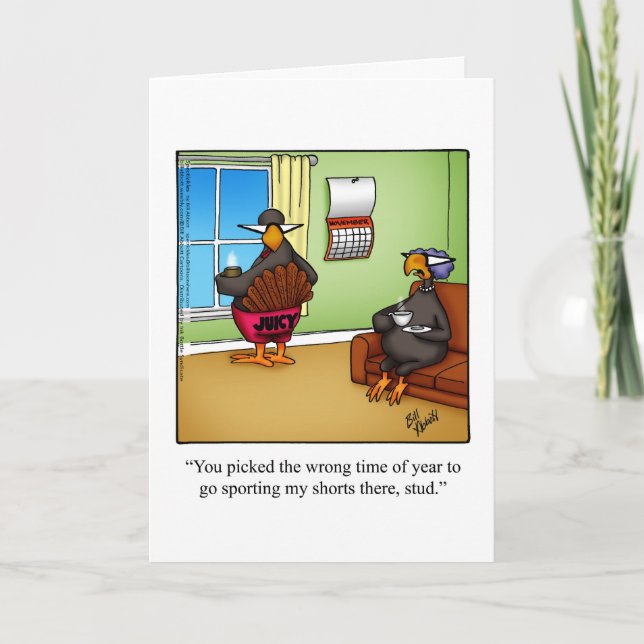 Carte de voeux de Thanksgiving amusante "Spectickl (Devant)