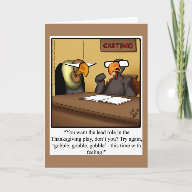 Carte de voeux de Thanksgiving amusante "Spectickl (Devant)