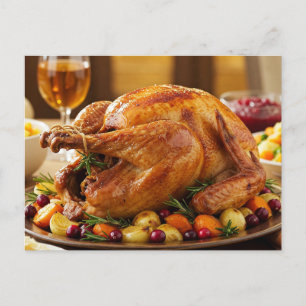 Carte de vœux de Thanksgiving Cozy Dîner de fête