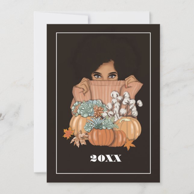 Carte de vœux de Thanksgiving d'automne (Devant)