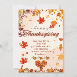 Carte de vœux de Thanksgiving d'automne