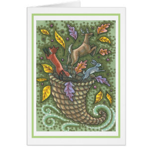 CARTE DE VOEUX DE THANKSGIVING DE LA CORNE