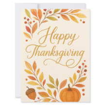 Carte de vœux de Thanksgiving joyeux