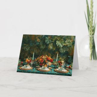 🌿 Carte de vœux de Thanksgiving Tropical Elegance