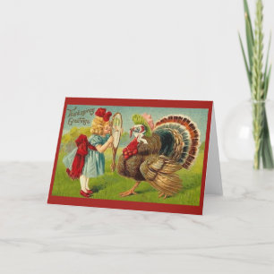 Carte de vœux de Thanksgiving victorienne