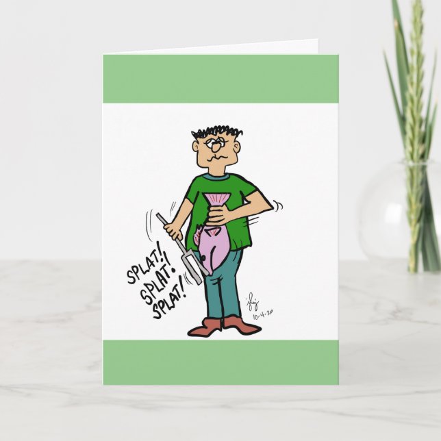 Carte de voeux de thon au poisson (Devant)