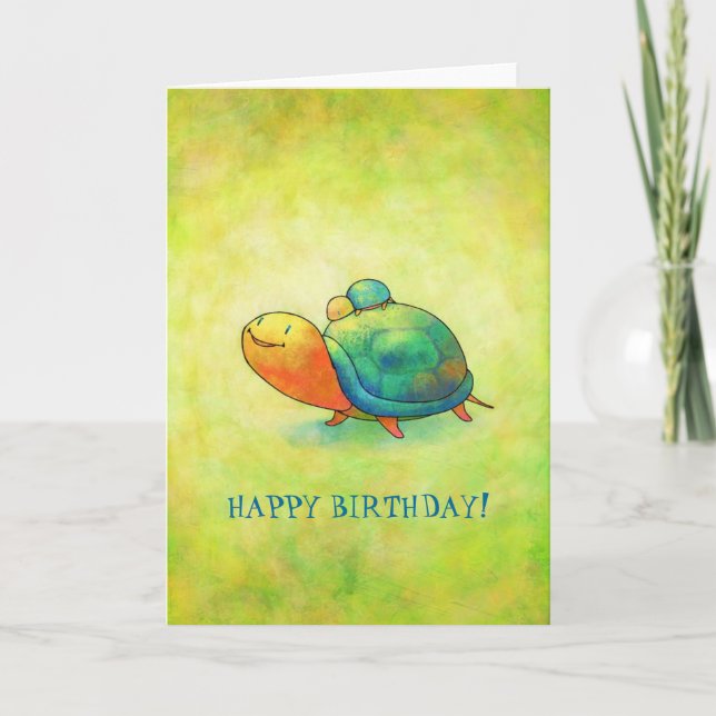 Carte de voeux de tortues de turquoise (Devant)