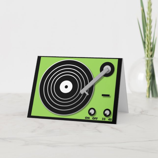 Carte de voeux de Tourne-disque (Devant)
