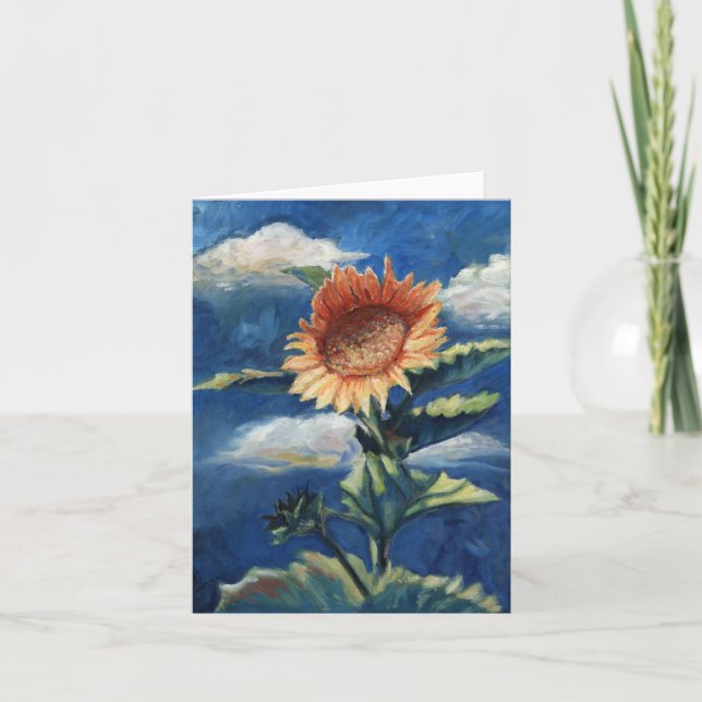 Carte de voeux de tournesol (Devant)