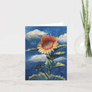 Carte de voeux de tournesol