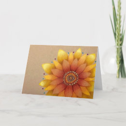 Carte de voeux de tournesol