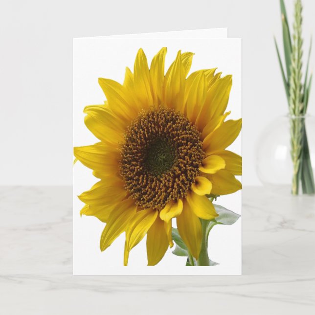 Carte de voeux de tournesol (Devant)