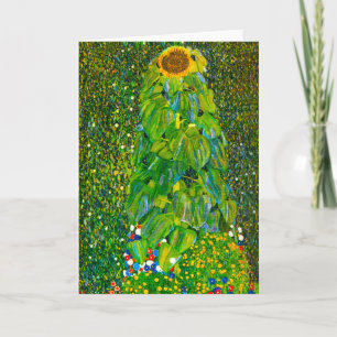 Carte de voeux de tournesol de Gustav Klimt