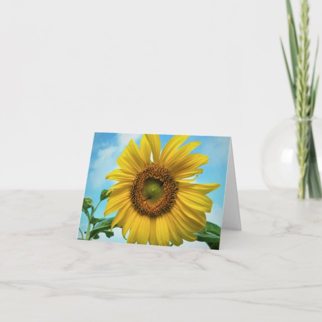 Carte de voeux de tournesol vierge (Devant)