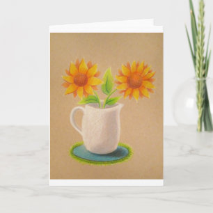 Carte de voeux de tournesols