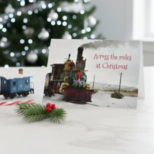 Carte de vœux de train de Noël Across the Miles