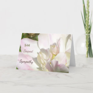 Carte de voeux de Tulipe rose blanc