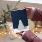 Carte de vœux de vacances avec étoiles dans le cie