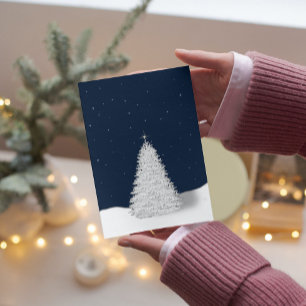 Carte de vœux de vacances avec étoiles dans le cie