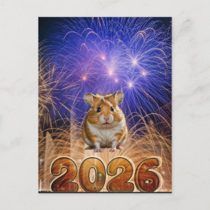 Carte de vœux de vacances Bonne année Hammie