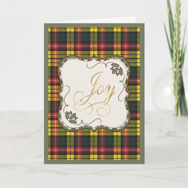 Carte de vœux de vacances Clan Buchanan Tartan (Devant)