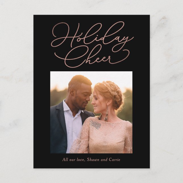 Carte de vœux de vacances de couleur modifiable de (Devant)