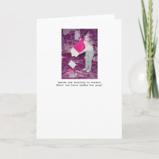 Carte de voeux de vacances de poney