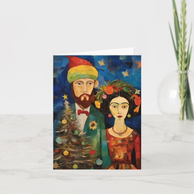 Carte de vœux de vacances de Vincent et Frida (Devant)
