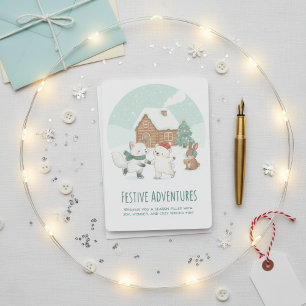 Carte de vœux de vacances d'hiver mignonne