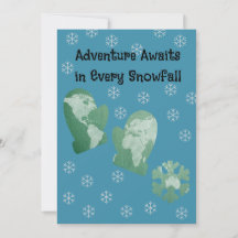 Carte de vœux de vacances d'hiver Wanderlust