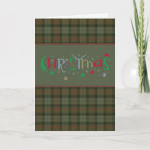 Carte de vœux de vacances du clan Gunn Tartan