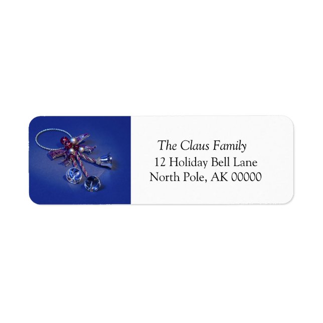 Carte de voeux de vacances Étiquette auto-adressé (Devant)