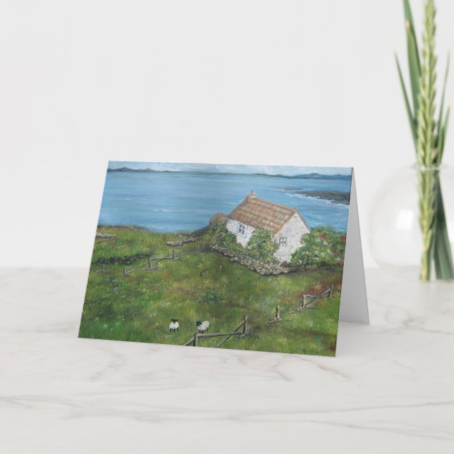 Carte de voeux de vacances irlandaise, Irlande, ca (Devant)