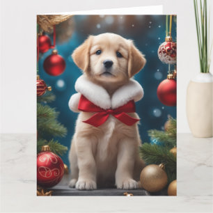 Carte de voeux de vacances Lab Pup