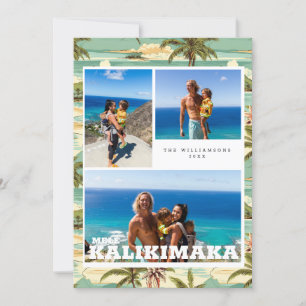 Carte de vœux de vacances Mele Kalikimaka Hawaï