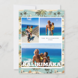 Carte de vœux de vacances Mele Kalikimaka Hawaï