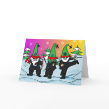 Carte de voeux de vacances Ninja Elves