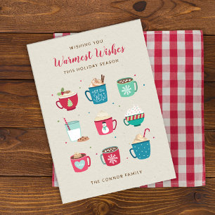 Carte de vœux de vacances non-photo Hot Cocoa Vœux