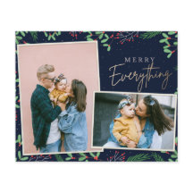 Carte de vœux de vacances photo tout joyeux Navy b