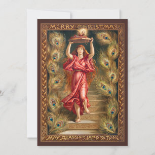 Carte de vœux de vacances Que la lampe d'Aladdin s