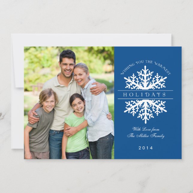 Carte de vœux de vacances Snowflake Groupon (Devant)