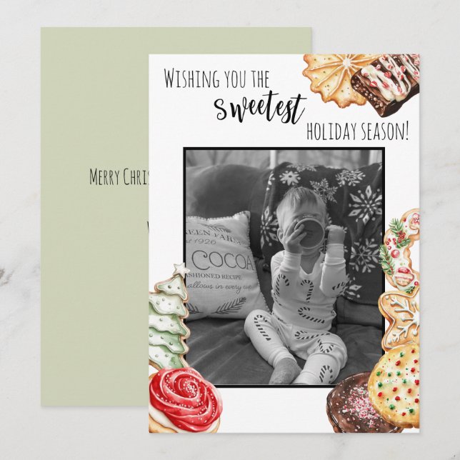 Carte de vœux de vacances Sweetest Holidays (Devant / Derrière)