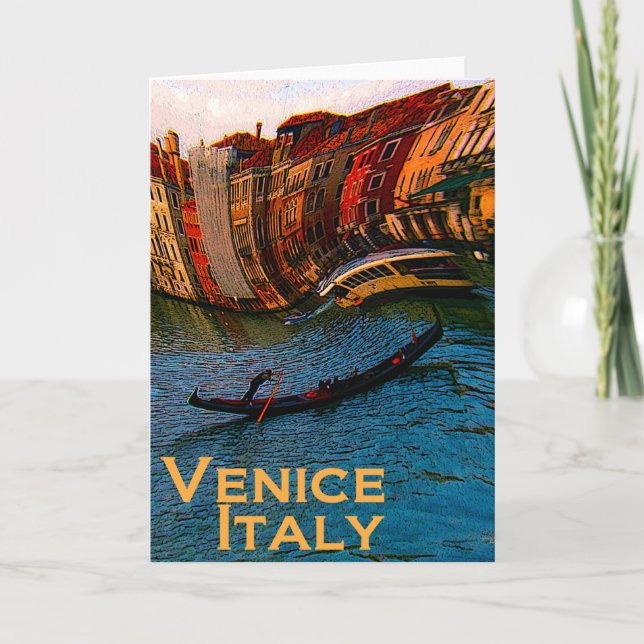 Carte de voeux de Venise Italie (Devant)