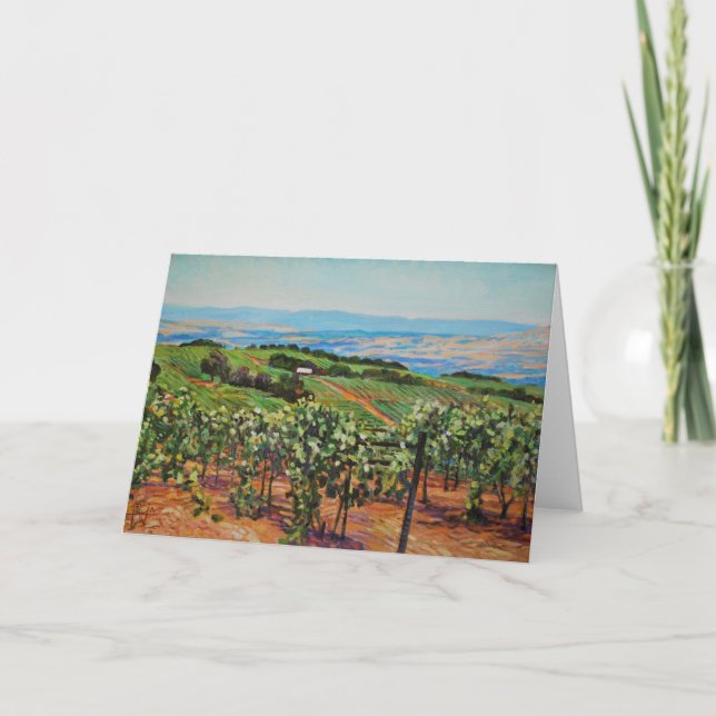 Carte de voeux de vignoble (Devant)