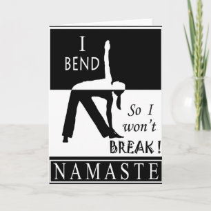 Carte de vœux de yoga - Je me plie pour ne pas me 